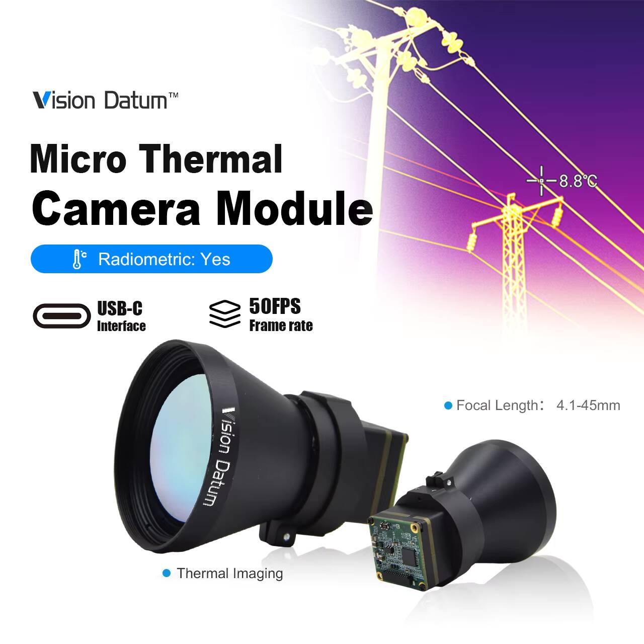 1280X1024 LWIR 12Um غير مبرد E - مراجعة Thermal Imager Drone Gimbal وسعره